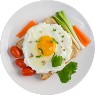 Brakefast with Half Fried Egg